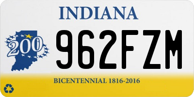 IN license plate 962FZM