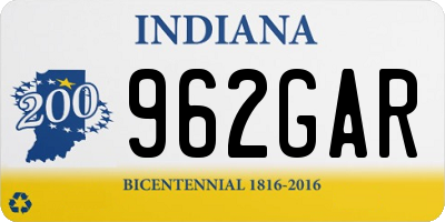 IN license plate 962GAR