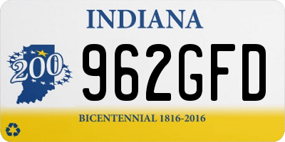 IN license plate 962GFD