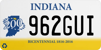 IN license plate 962GUI