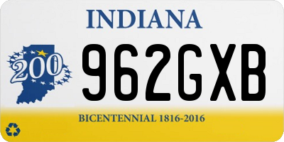 IN license plate 962GXB