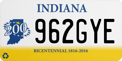 IN license plate 962GYE