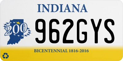 IN license plate 962GYS