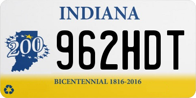 IN license plate 962HDT