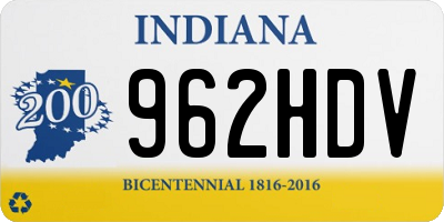 IN license plate 962HDV