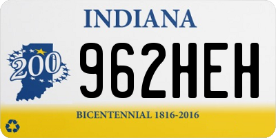 IN license plate 962HEH