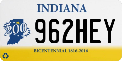 IN license plate 962HEY