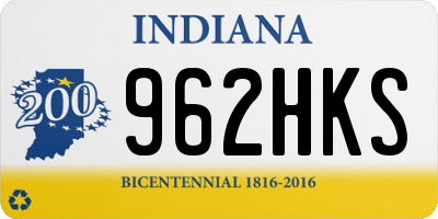 IN license plate 962HKS