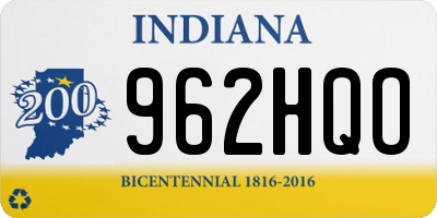 IN license plate 962HQO