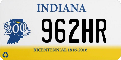 IN license plate 962HR