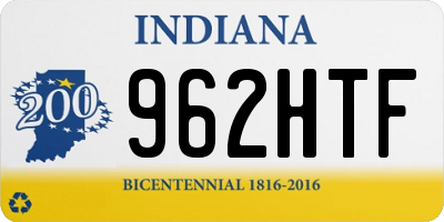 IN license plate 962HTF