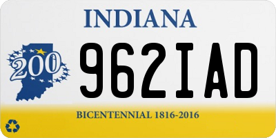 IN license plate 962IAD