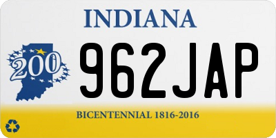 IN license plate 962JAP