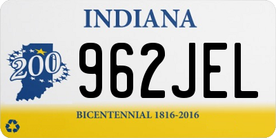 IN license plate 962JEL