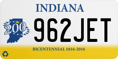 IN license plate 962JET