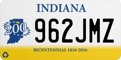 IN license plate 962JMZ
