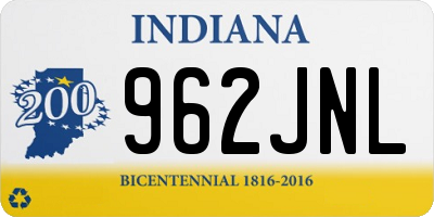 IN license plate 962JNL
