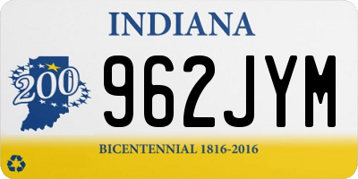 IN license plate 962JYM