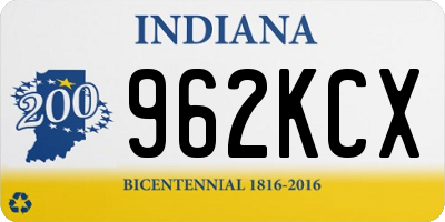 IN license plate 962KCX