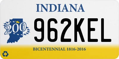 IN license plate 962KEL