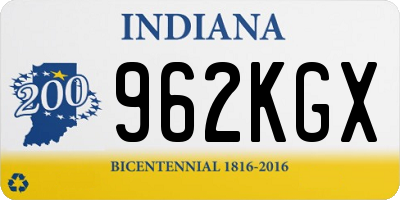 IN license plate 962KGX