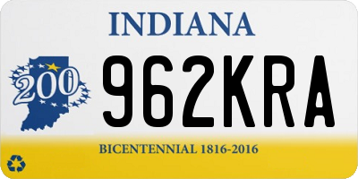 IN license plate 962KRA