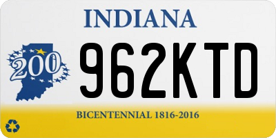IN license plate 962KTD
