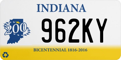 IN license plate 962KY
