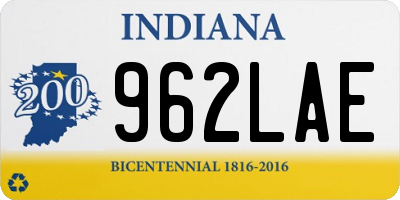 IN license plate 962LAE