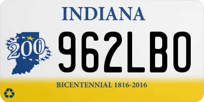 IN license plate 962LBO