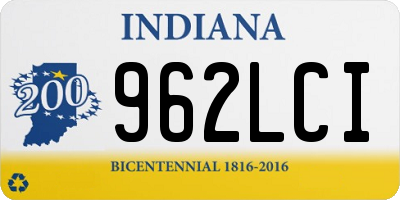 IN license plate 962LCI