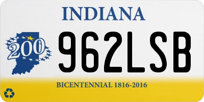 IN license plate 962LSB