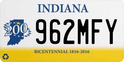 IN license plate 962MFY