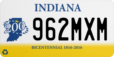IN license plate 962MXM