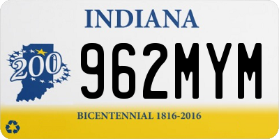 IN license plate 962MYM