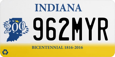 IN license plate 962MYR