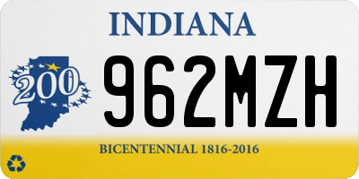 IN license plate 962MZH