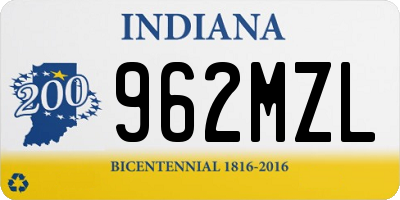 IN license plate 962MZL