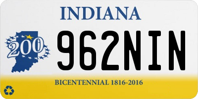 IN license plate 962NIN