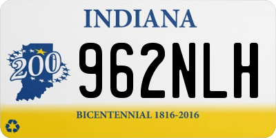 IN license plate 962NLH