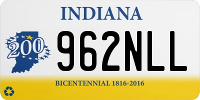 IN license plate 962NLL
