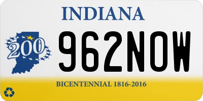IN license plate 962NOW