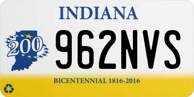 IN license plate 962NVS