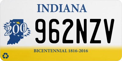 IN license plate 962NZV
