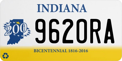 IN license plate 962ORA