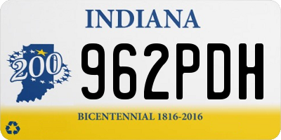 IN license plate 962PDH