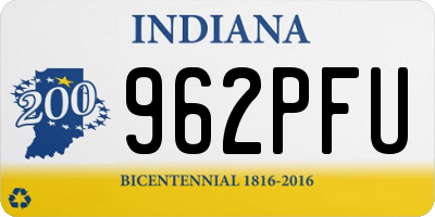 IN license plate 962PFU