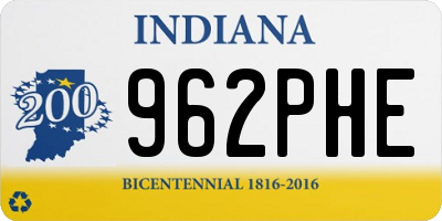 IN license plate 962PHE