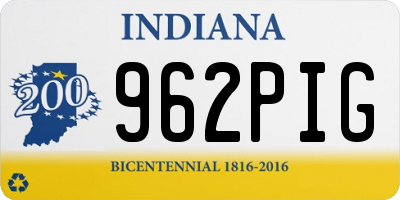 IN license plate 962PIG