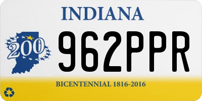 IN license plate 962PPR